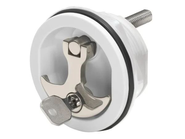 Whitecap Compression Handle - Nylon White/Stainless Steel - Locking - Image 2