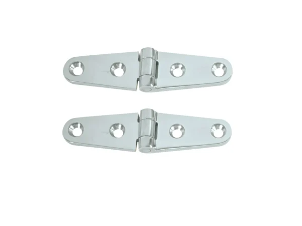 Whitecap Strap Hinge - CP/Brass - 4" x 1" - Pair - Image 2