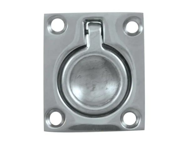 Whitecap Flush Pull Ring - CP/Brass - 1-1/2" x 1-3/4" - Image 2