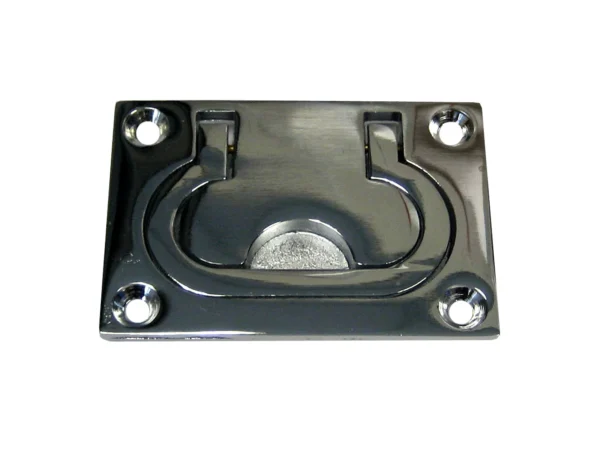 Whitecap Flush Pull Ring - CP/Brass - 3" x 2" - Image 2