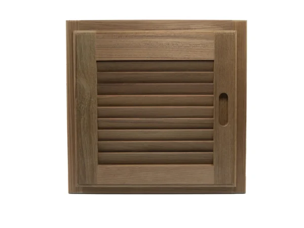 Whitecap Teak Louvered Door & Frame - Right Hand - 15" x 15" - Image 5