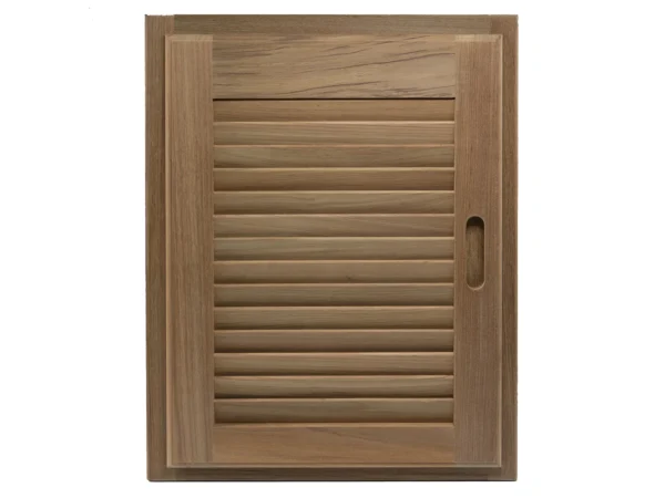 Whitecap Teak Louvered Door & Frame - Right Hand - 15" x 20" - Image 5