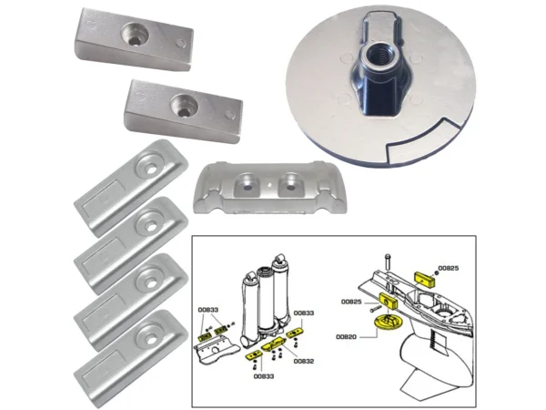 Tecnoseal Anode Kit w/Hardware - Mercury Verado 6 - Zinc - Image 2