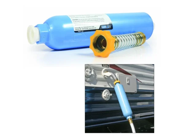 Camco TastePURE KDF/Carbon Water Filter w/Flexible Hose Protector - Image 2