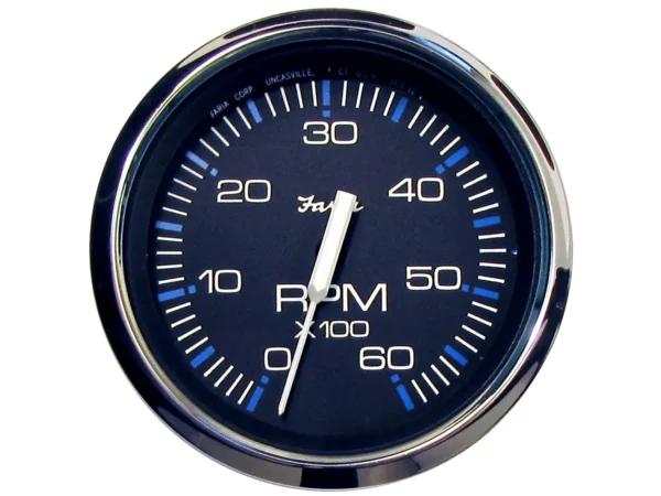 Faria Chesapeake Black 4" Tachometer - 6000 RPM (Gas) (Inboard & I/O) - Image 2