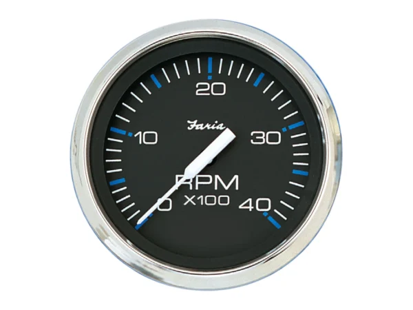 Faria Chesapeake Black 4" Tachometer - 4000 RPM (Diesel) - Image 2