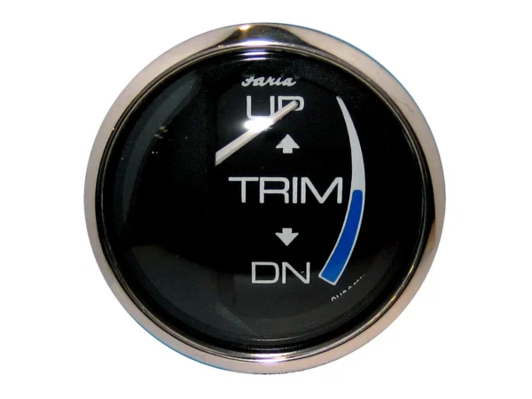 Faria Chesapeake Black 2" Trim Gauge (J/E/Suzuki Outboard) - Image 2