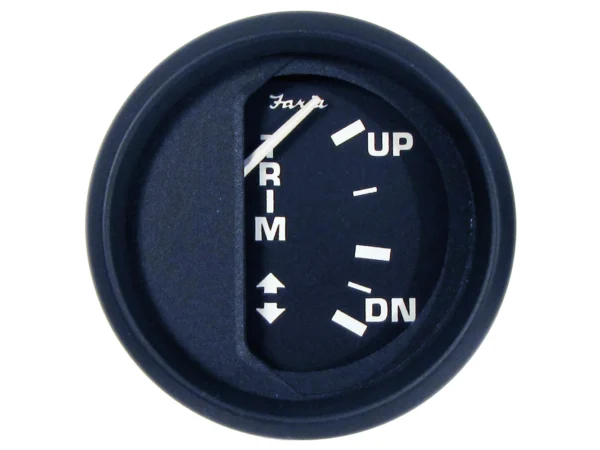 Faria Euro Black 2" Trim Gauge f/ Mercury / Mariner / Mercruiser / Volvo DP / Yamaha '01 and Newer - Image 2