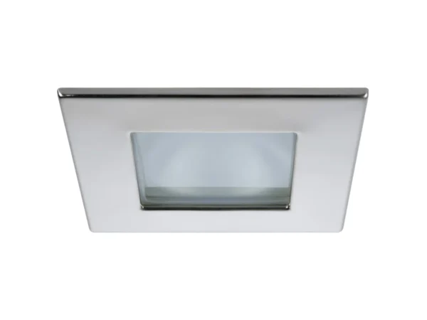 Quick Marina XP Downlight LED - 4W, IP66, Screw Mounted - Square Stainless Bezel, Square Warm White Light - Image 2