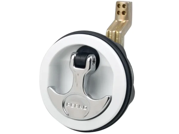 Perko Flush Latch - Surface Mount Offset Cam Bar - 2.5" Hole - White - Image 2