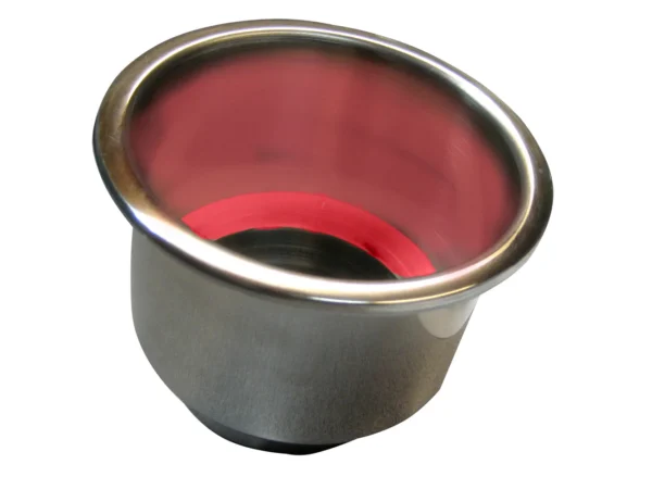 Whitecap Flush Mount Cup Holder w/Red LED Light - Stainless Steel - Image 2
