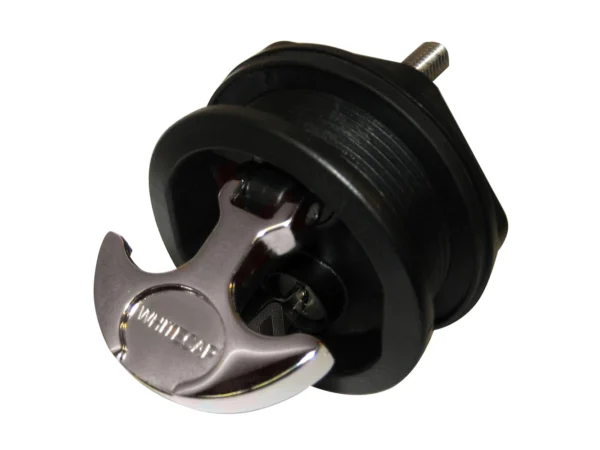 Whitecap T-Handle Latch - Chrome Plated Zamac/Black Nylon - Locking - Freshwater Use Only - Image 2