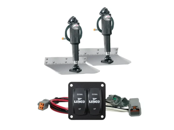 Lenco 12" x 12" Standard Trim Tab Kit w/Double Rocker Switch Kit - Image 2