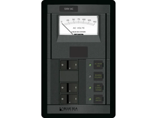 Blue Sea 1206 120V AC Main + 2 Positions w/AC Voltmeter - Image 2