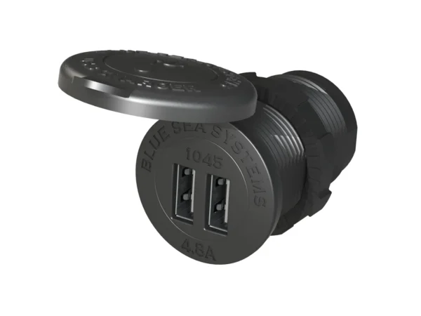 Blue Sea 1045 12/24V Dual USB Charger - 1-1/8" Socket Mount - Image 2