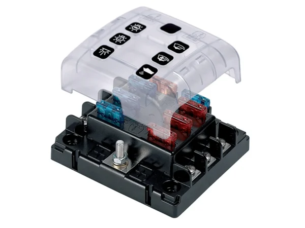 BEP ATC Six Way Fuse Holder & Screw Terminals w/Cover & Link - Image 2