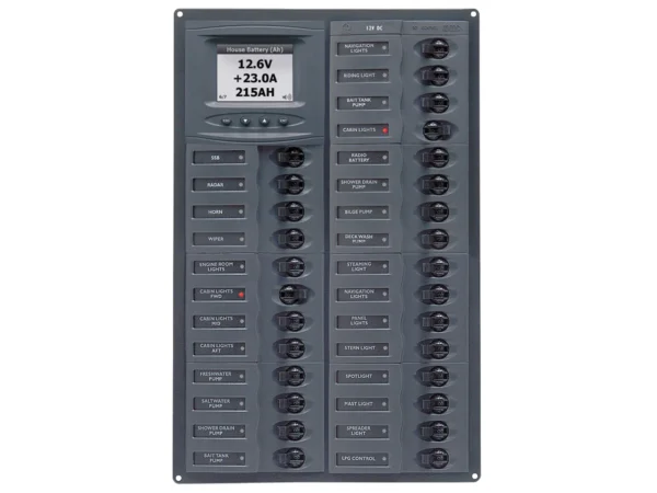 BEP Millennium Series DC Circuit Breaker Panel w/Digital Meters, 28SP DC12V - Image 2