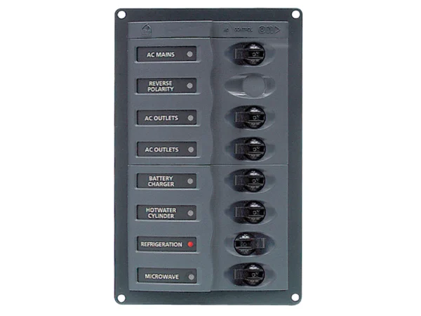 BEP AC Circuit Breaker Panel w/o Meters, 6 Way w/Double Pole Mains - Image 2