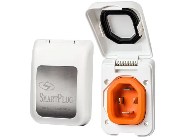 SmartPlug 50 AMP Male Non-Metallic Inlet Cover - White - Image 2