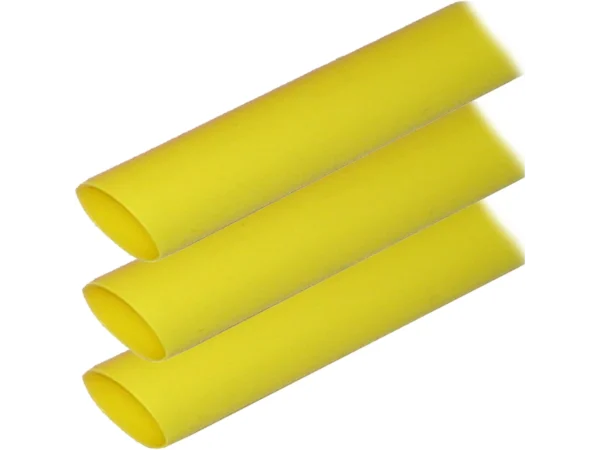 Ancor Adhesive Lined Heat Shrink Tubing (ALT) - 1" x 6" - 3-Pack - Yellow - Image 2