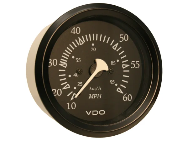 VDO Cockpit Marine 85mm (3-3/8") 60 MPH Pitot Speedometer - Black Dial/Bezel - Image 2