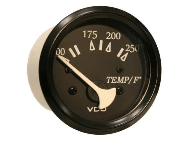 VDO Cockpit Marine 52mm (2-1/16") 250° F Water Temperature Gauge - Black Dial/Bezel - Image 2