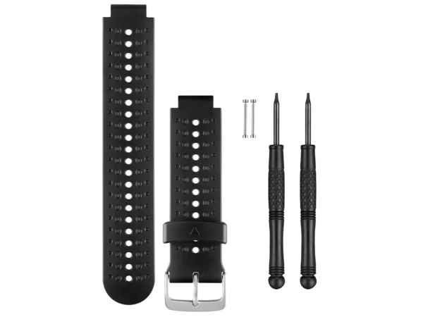 Garmin Replacement Watch Bands - Black & Gray Silicone - Image 2