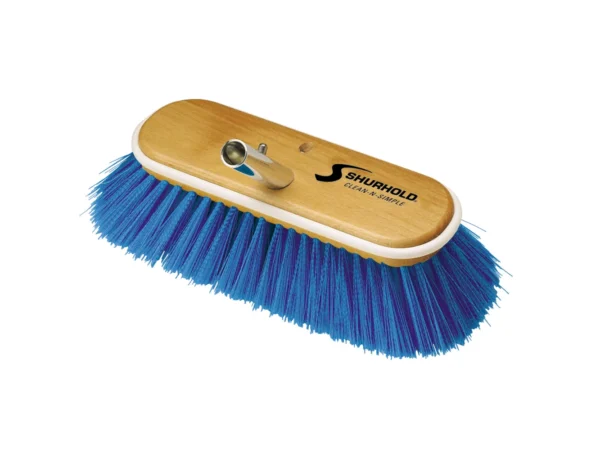 Shurhold 10" Extra-Soft Deck Brush - Blue Nylon Bristles - Image 2