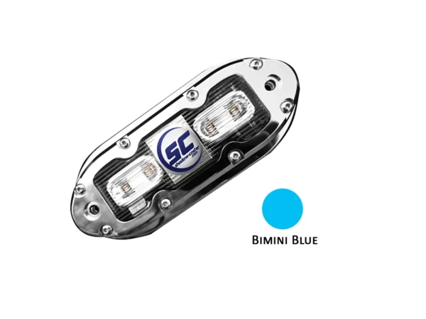 Shadow-Caster SCM-4 LED Underwater Light w/20' Cable - 316 SS Housing - Bimini Blue - Image 2