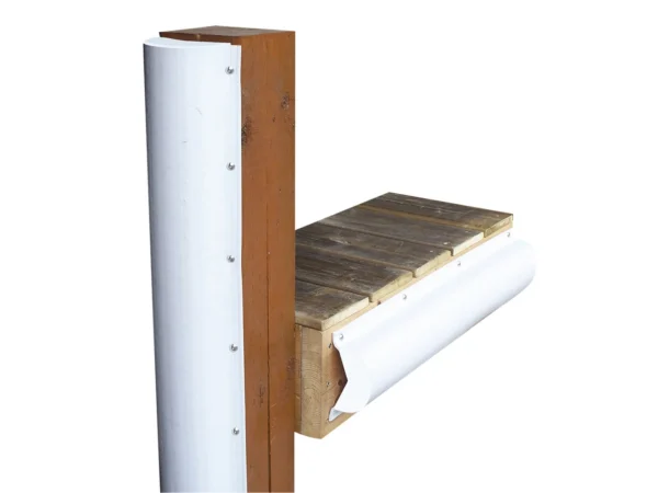 Dock Edge Piling Bumper - One End Capped - 6' - White - Image 2