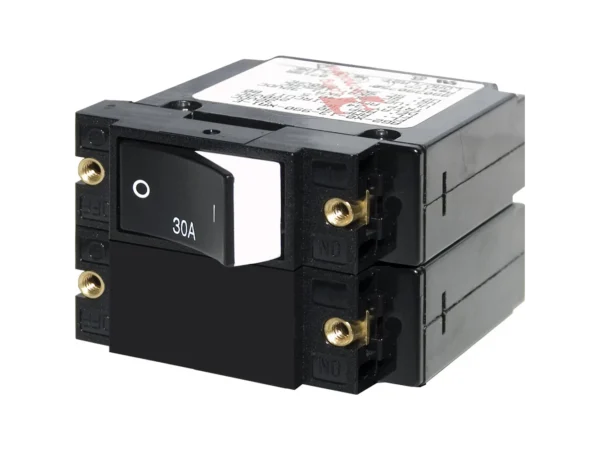 Blue Sea 7574 A-Series Raised Rocker Circuit Breaker - Double Pole - 30A - Image 2
