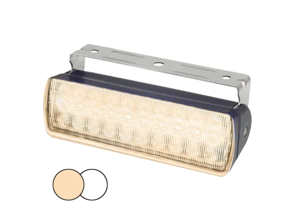 Hella Marine Sea Hawk XL Dual Color LED Floodlights - Warm White/White LED - Black Housing - Image 2