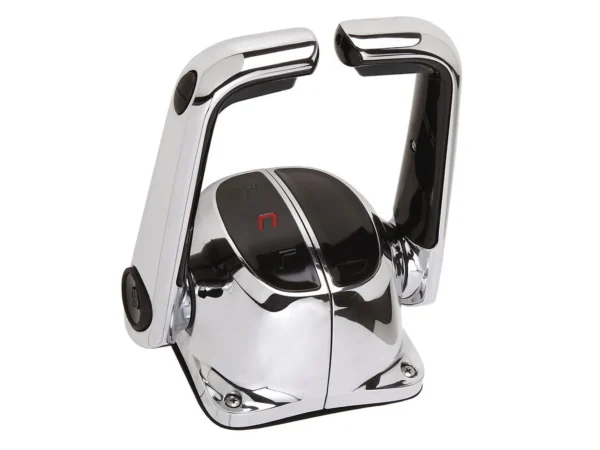 Uflex Twin Lever Top Mount Control w/Neutral Lock & Trim Switch - Chrome - Image 2