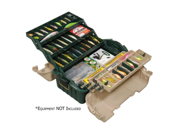 Plano Hip Roof Tackle Box w/6-Trays - Green/Sandstone - Image 2
