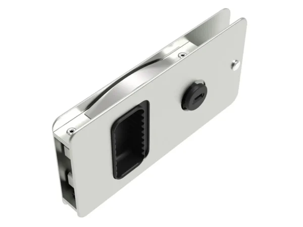 Southco Flush Sliding Door Latch - Square - Aluminum - Image 2