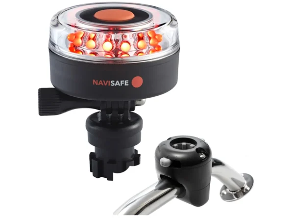 Navisafe Navilight All RED 360° 2NM w/Navimount Base & Rail Mount - Black - Image 2