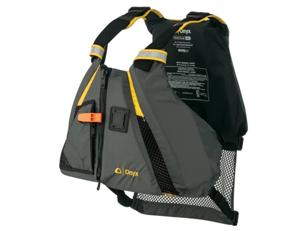 Onyx MoveVent Dynamic Paddle Sports Vest - Yellow/Grey - XL/2XL - Image 2