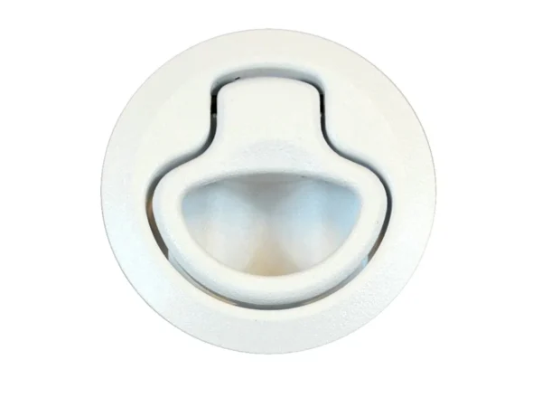 Southco Flush Pull Latch - Push To Close - Medium - White - Image 2