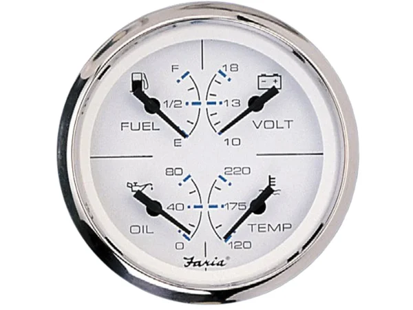 Faria Chesapeake White SS 4" Multifunction Gauge - Image 2