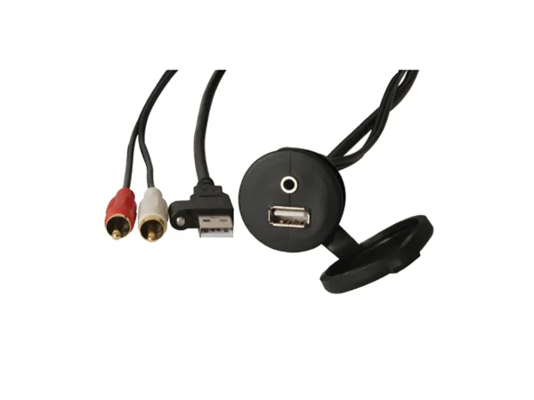 Fusion MS-CBUUSB3.5 Panel Mount USB & 3.5mm Headphone Jack - Image 2