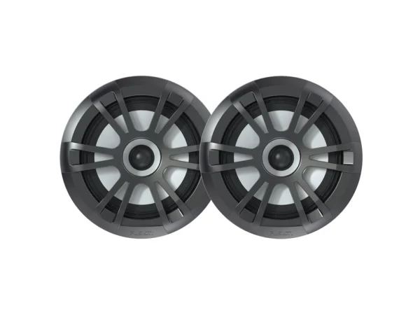 Fusion EL-FL651SPG EL Series Full Range Shallow Mount Marine Grey Speakers - 6.5" w/ LED Lights - Image 2