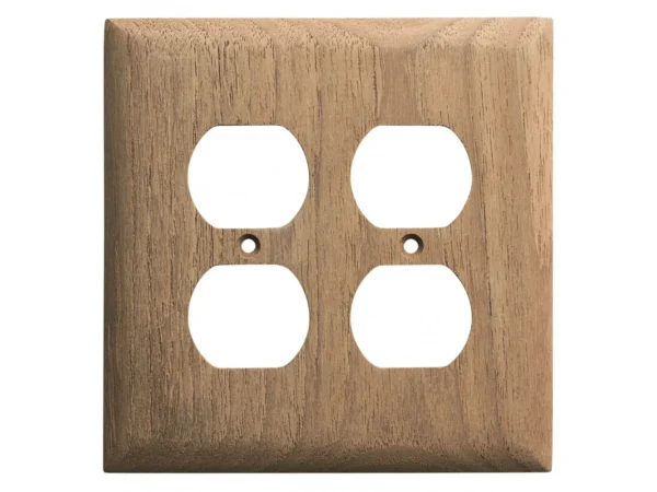 Whitecap Teak 2-Duplex/Receptacle Cover Plate - Image 2