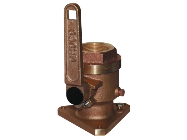 GROCO 1-1/4" Bronze Flanged Full Flow Seacock - Image 2