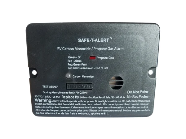 Safe-T-Alert Combo Carbon Monoxide Propane Alarm - Flush Mount - Mini - Black - Image 2