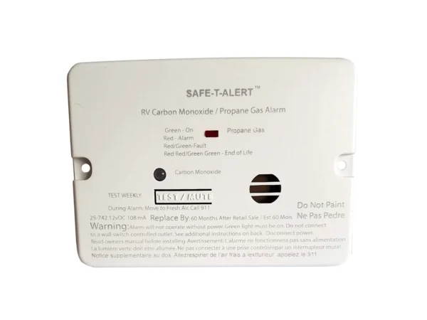 Safe-T-Alert Combo Carbon Monoxide Propane Alarm - Flush Mount - Mini - White - Image 2