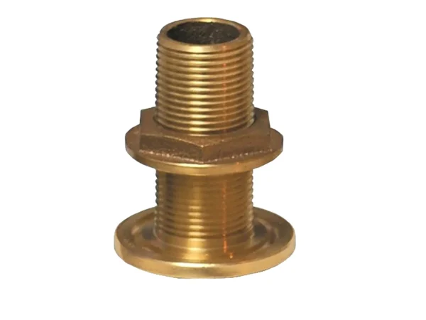 GROCO 1-1/4" NPS NPT Combo Bronze Thru-Hull Fitting w/Nut - Image 2