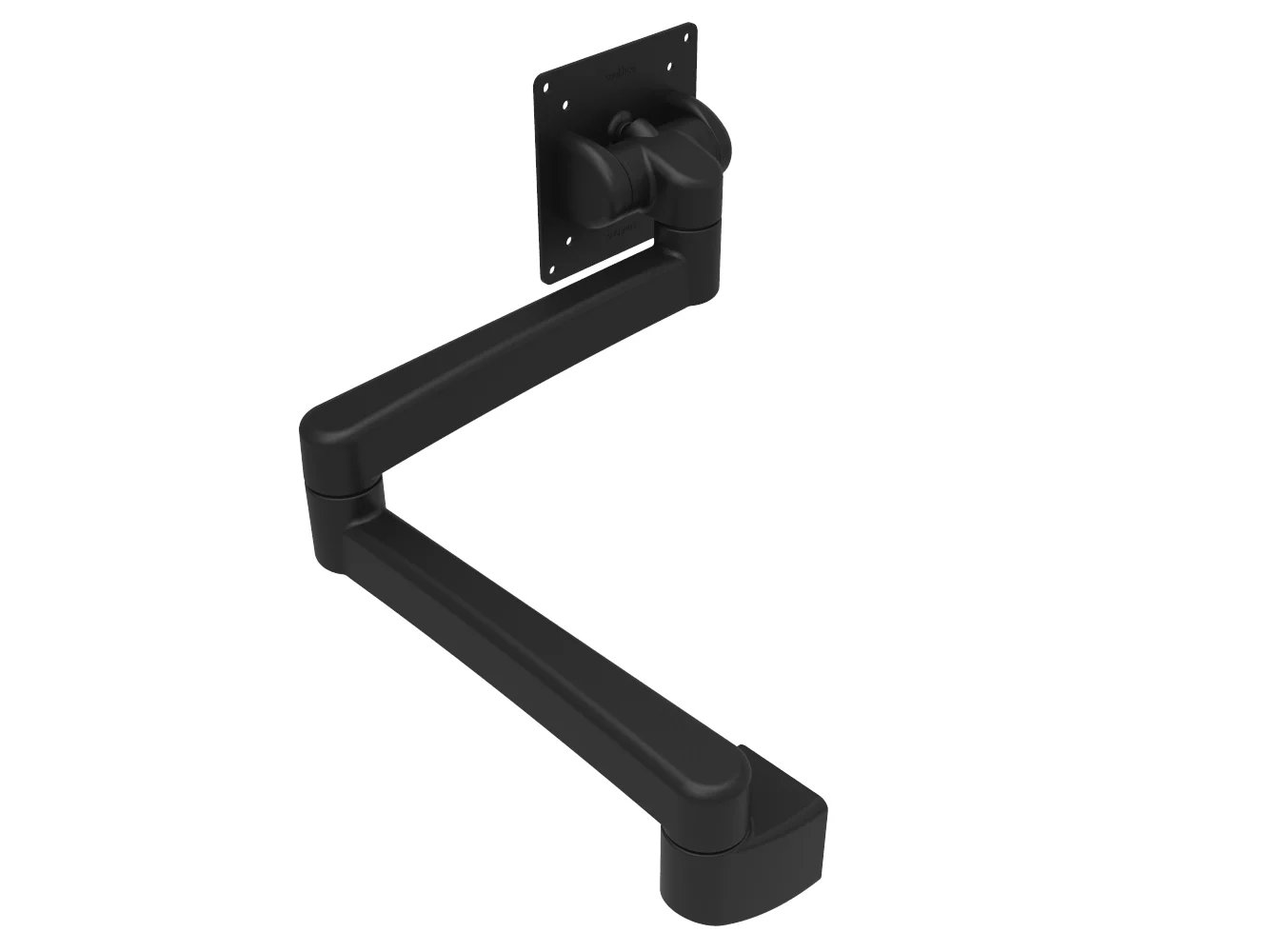 Southco Tilt Head Assembly Tilt & Swivel Double Arm - Wall Mount - Black
