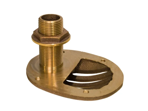 GROCO 1-1/4" Bronze Combo Scoop Thru-Hull w/Nut - Image 2