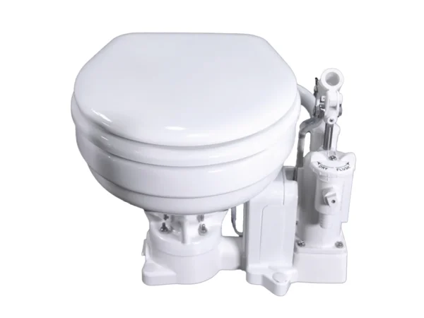 Raritan PH PowerFlush Electric/Manual Toilet - Marine Size - 12v - White - Image 2