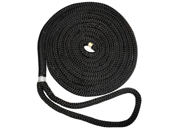 New England Ropes 3/8" Double Braid Dock Line - Black - 15' - Image 2